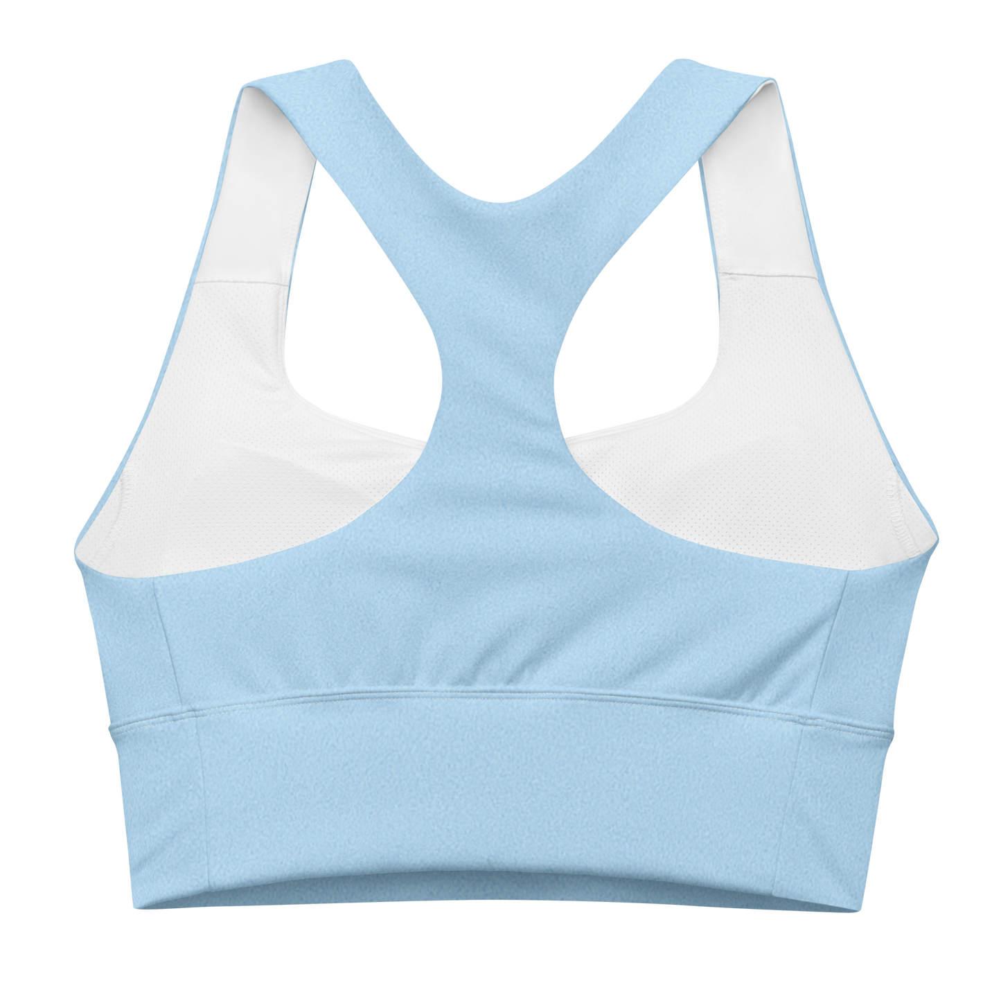 Recycled Longline Sports Bra Light Blue