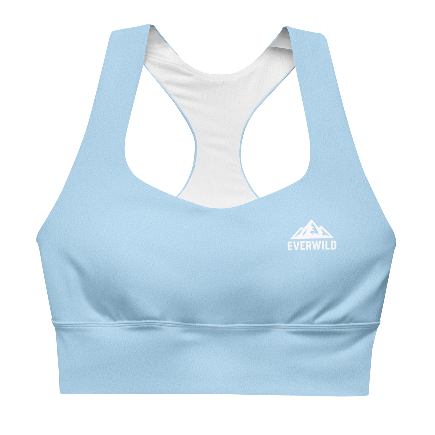 Recycled Longline Sports Bra Light Blue